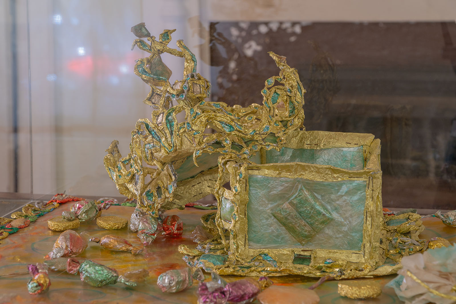 Thomas Lanigan-Schmidt, Chinese box and placemat, 1974