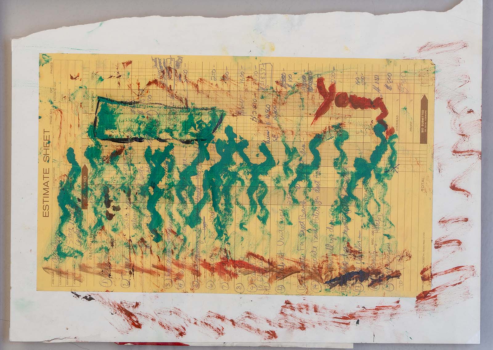 Purvis Young, Untitled (funeral march), 1980s